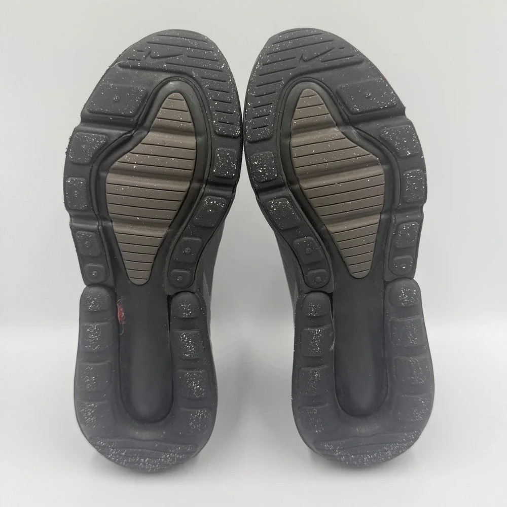 Nike Air Max 270 GS Unisex Size 4Y Running Shoes FN7786-001 Grey Black Orange